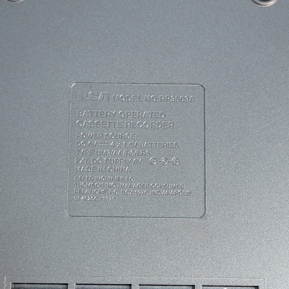 RCA RP3503 "Shoebox" Cassette Voice Recorder Personal Portable Player - Picture 9 of 9